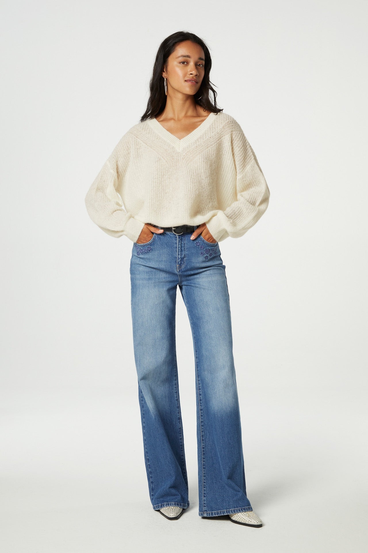 Thea Wide | Medium Wash