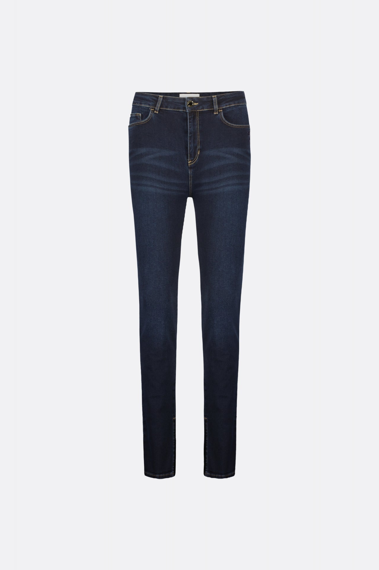 Eva Slim Split | Dark Medium Denim