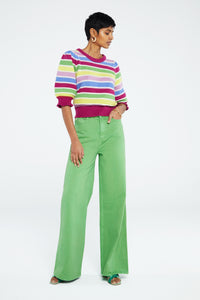 Roberta Stripe Pullover | Cream White/ Magic M