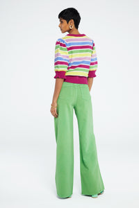 Roberta Stripe Pullover | Cream White/ Magic M