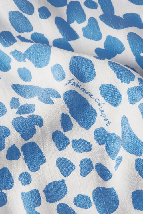 Elle Tess Top | Cream White/Ocean Bl