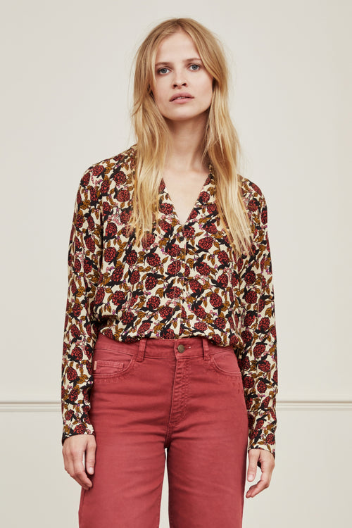 Liv Blouse | Creme Brulee/Ra Ra R