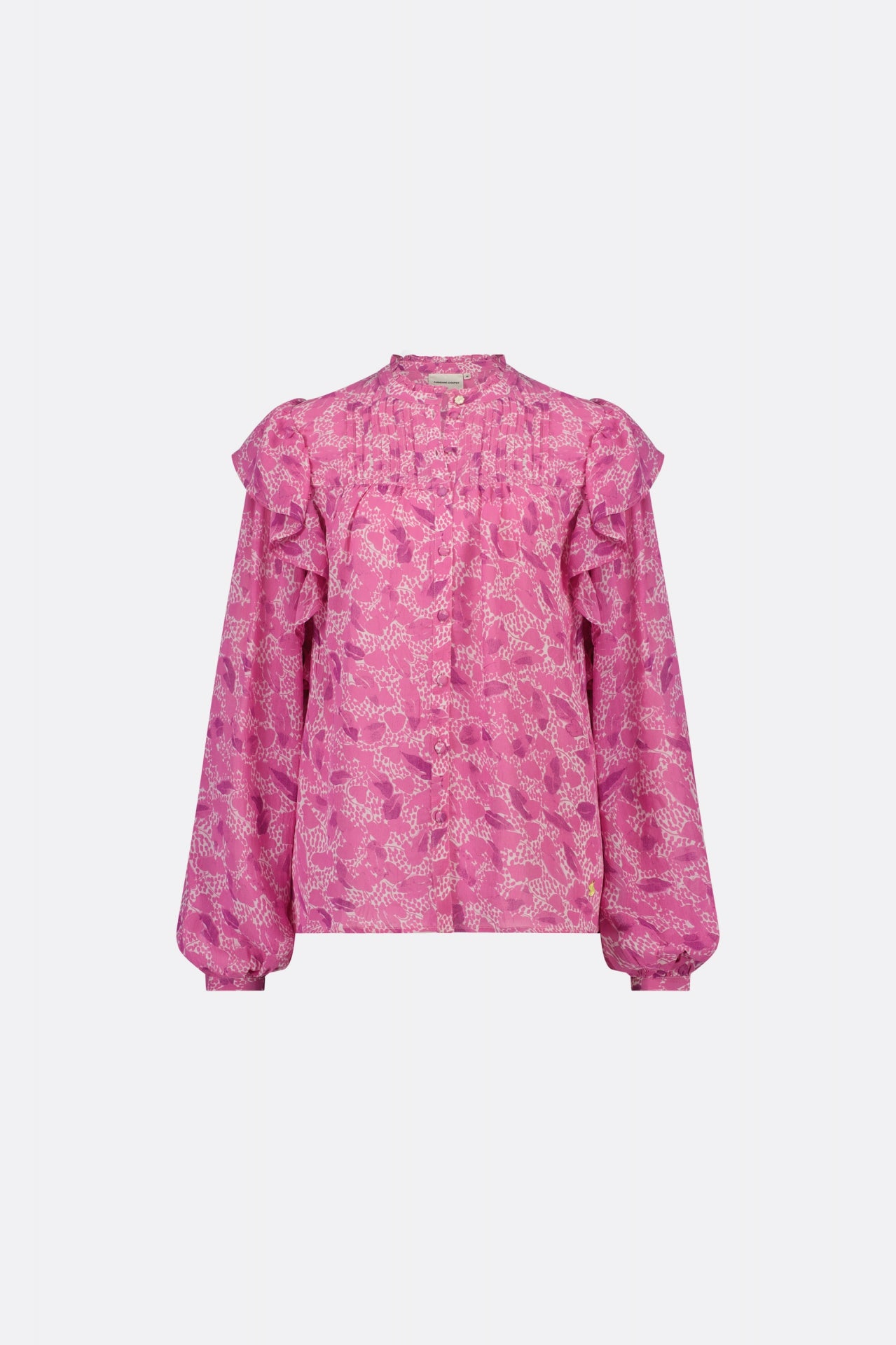 Bibi Long Sleeve Blouse | Bubble Gum Pink/Crea