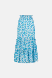Louise Skirt | Cream White/Azure Bl