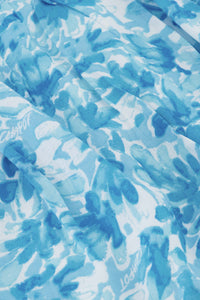 Louise Skirt | Cream White/Azure Bl