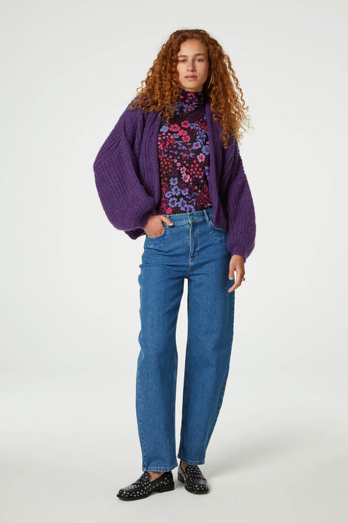 Harper Cardigan | Eggplant