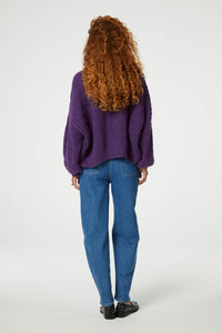 Harper Cardigan | Eggplant