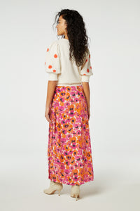 Bobo Straight Skirt | Pink Candy/Mandarin