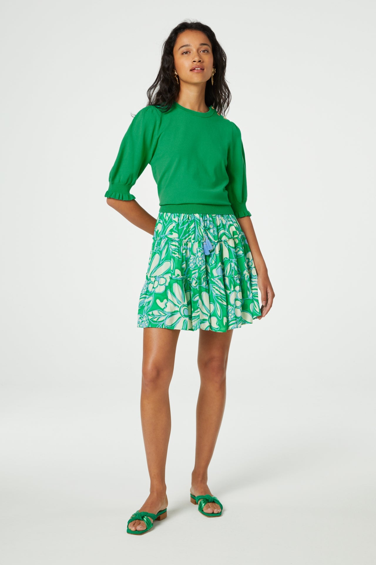Mitzi Skirt | Green Apple/Grass Is