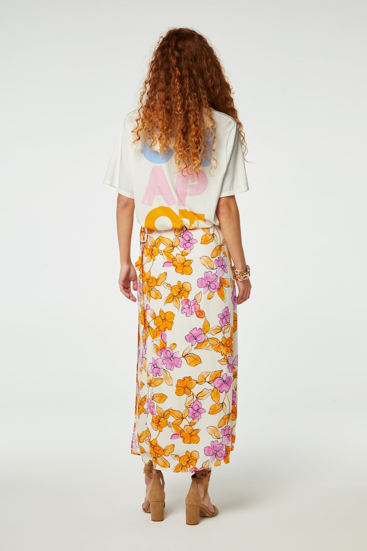 Bobo Straight Skirt | Mimosa/Cream White