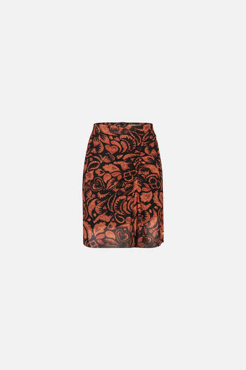 Jessy Skirt | Black/Orange Lava