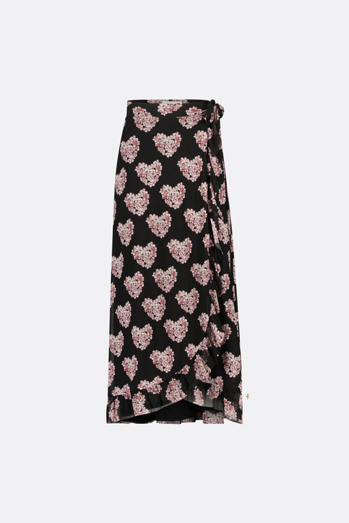 Bobo Frill Skirt | Black/Antique Pink