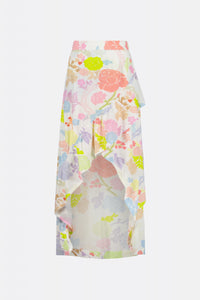 Kaia Skirt | Cream White /Pink Pa