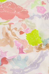 Kaia Skirt | Cream White /Pink Pa