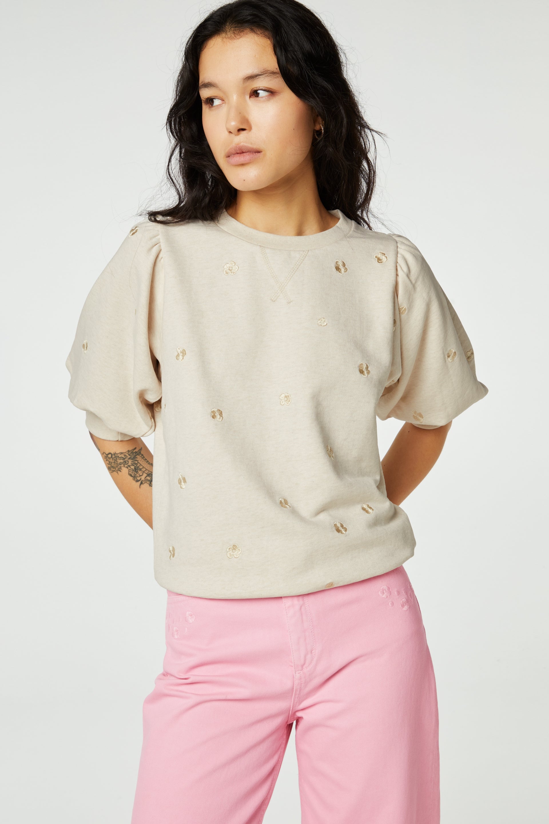 Jana SS Sweater | Oatmeal Melange