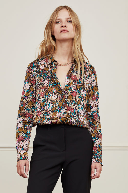 Lot Blouse | Black/Ra Ra Raspberr