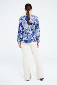 Frida Blouse | Riad Blue/Caribbean