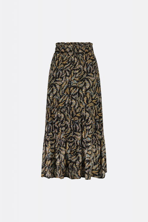 Louise Tess  Skirt | Black/Rattan