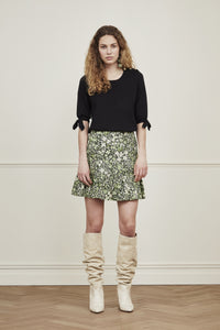 Tilly Skirt | Black/Moss