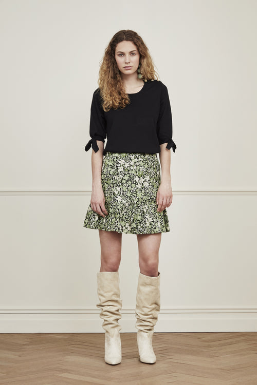 Tilly Skirt | Black/Moss