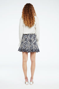 Tilly Skirt | Navy/Warm White