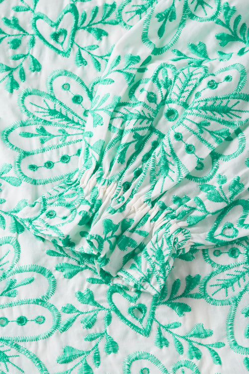 Meggy Broderie Blouse | Cream White