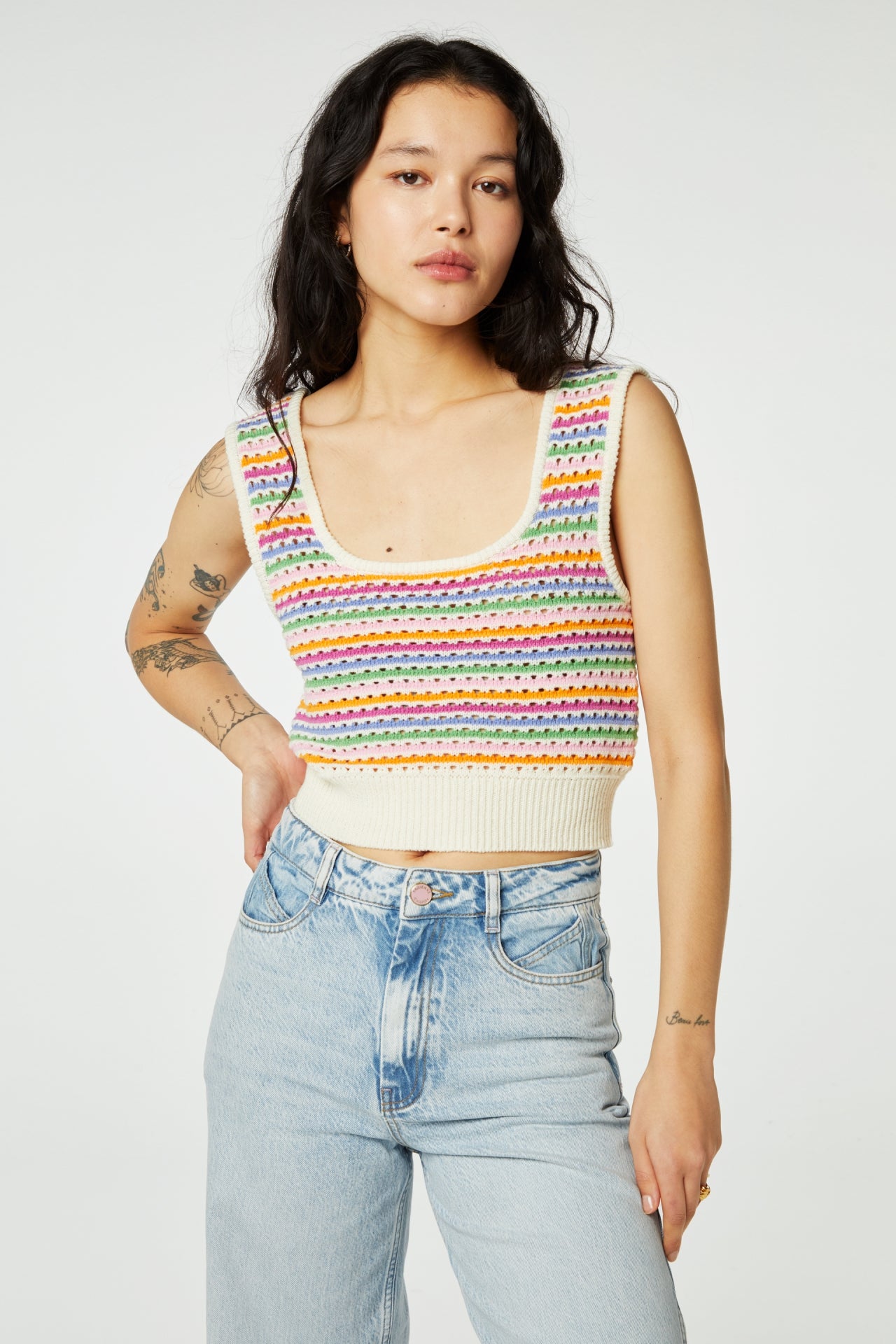 Heather Bralette | Multi Stripe