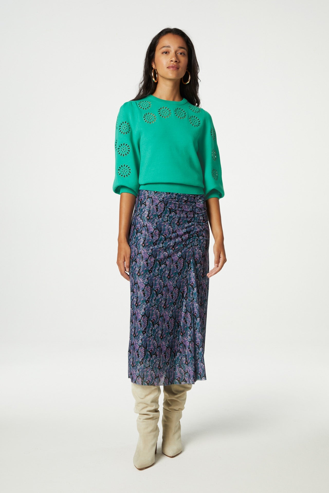 Jessy Midi Skirt | Antra/Poppy Purple