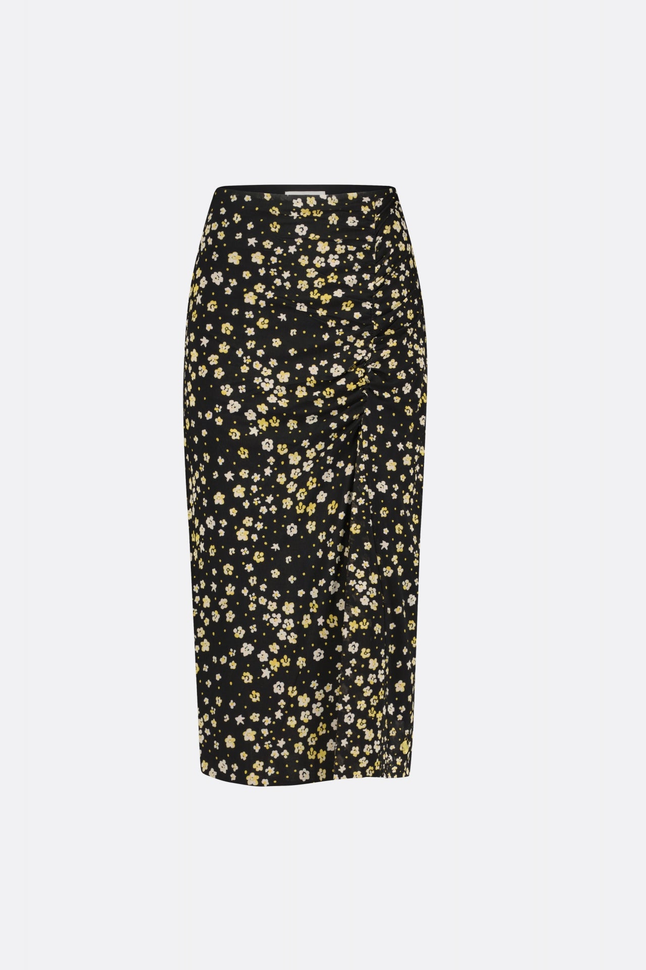 Jessy Midi Skirt | Black/Dijon Yellow