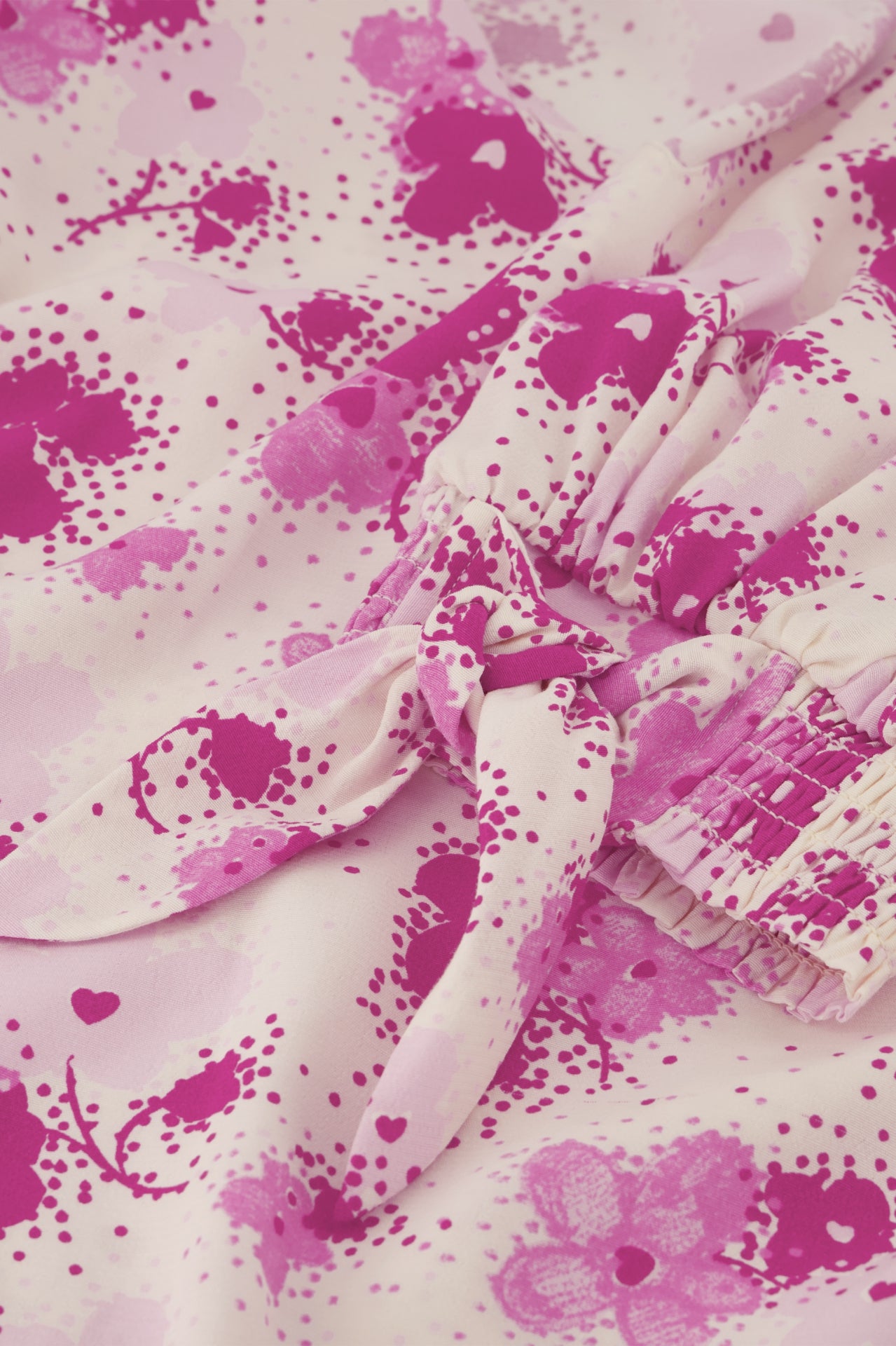 Nacha Top | Hot Pink/Cream White