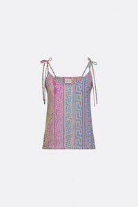 Eline Top | Pink Sunset/Azure Bl