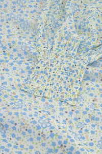 Cliff Ruffle Top | Cream White/Riad Blu