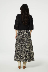 Lydia Skirt | Black/Oat Melange