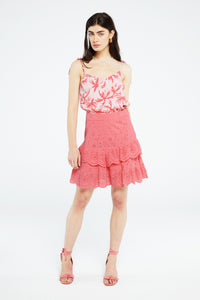 Eline Top | Pink Grapefruit/Char