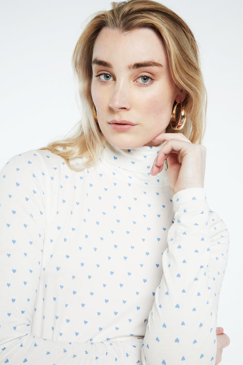 Jade Top | Cream White/Riad Blu