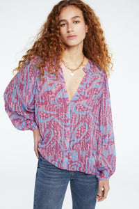 Hollie Blouse | Aubergine/Pink Mirag
