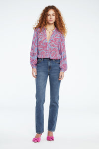 Hollie Blouse | Aubergine/Pink Mirag