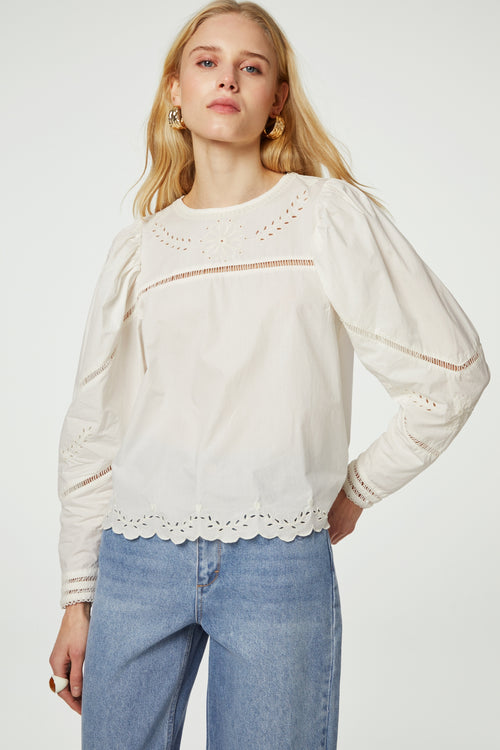 Raja Top | Cream White