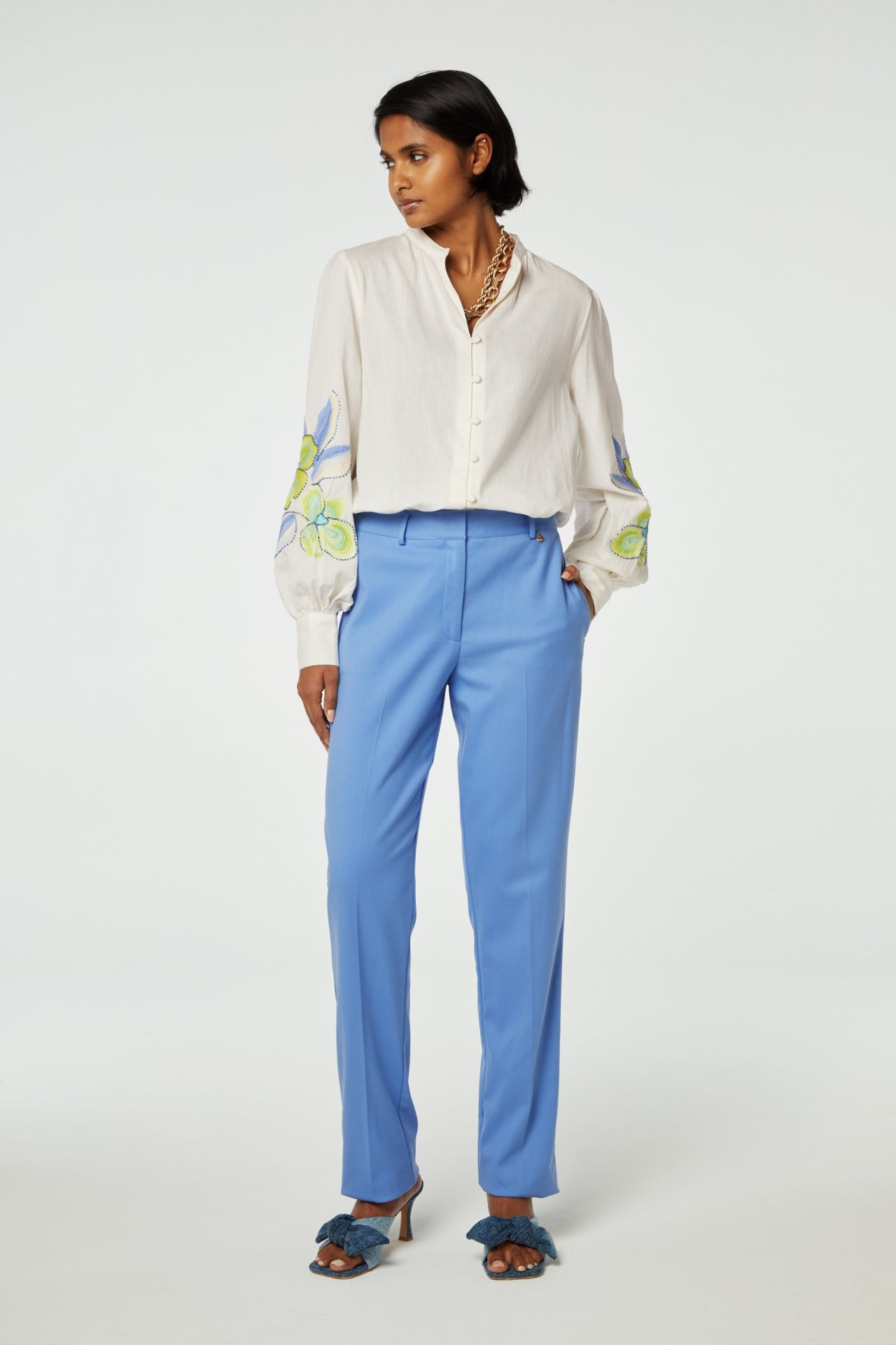 Elliot Trousers | Cornflower Blue