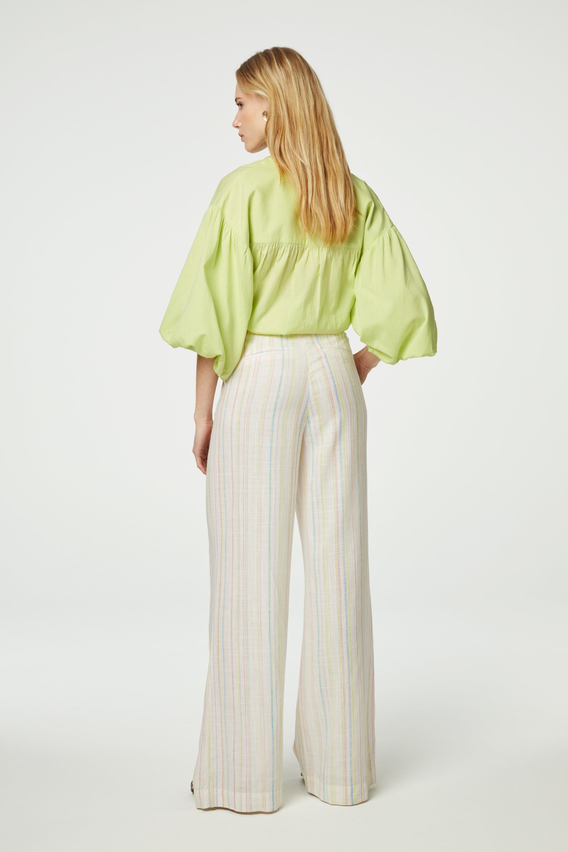 Remi Striped Trousers | Lime Light