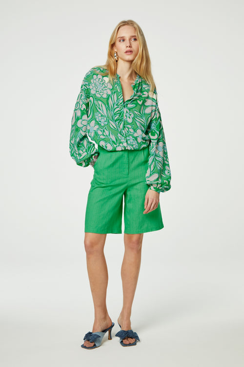 Lexi Blouse | Green Apple/Grass Is