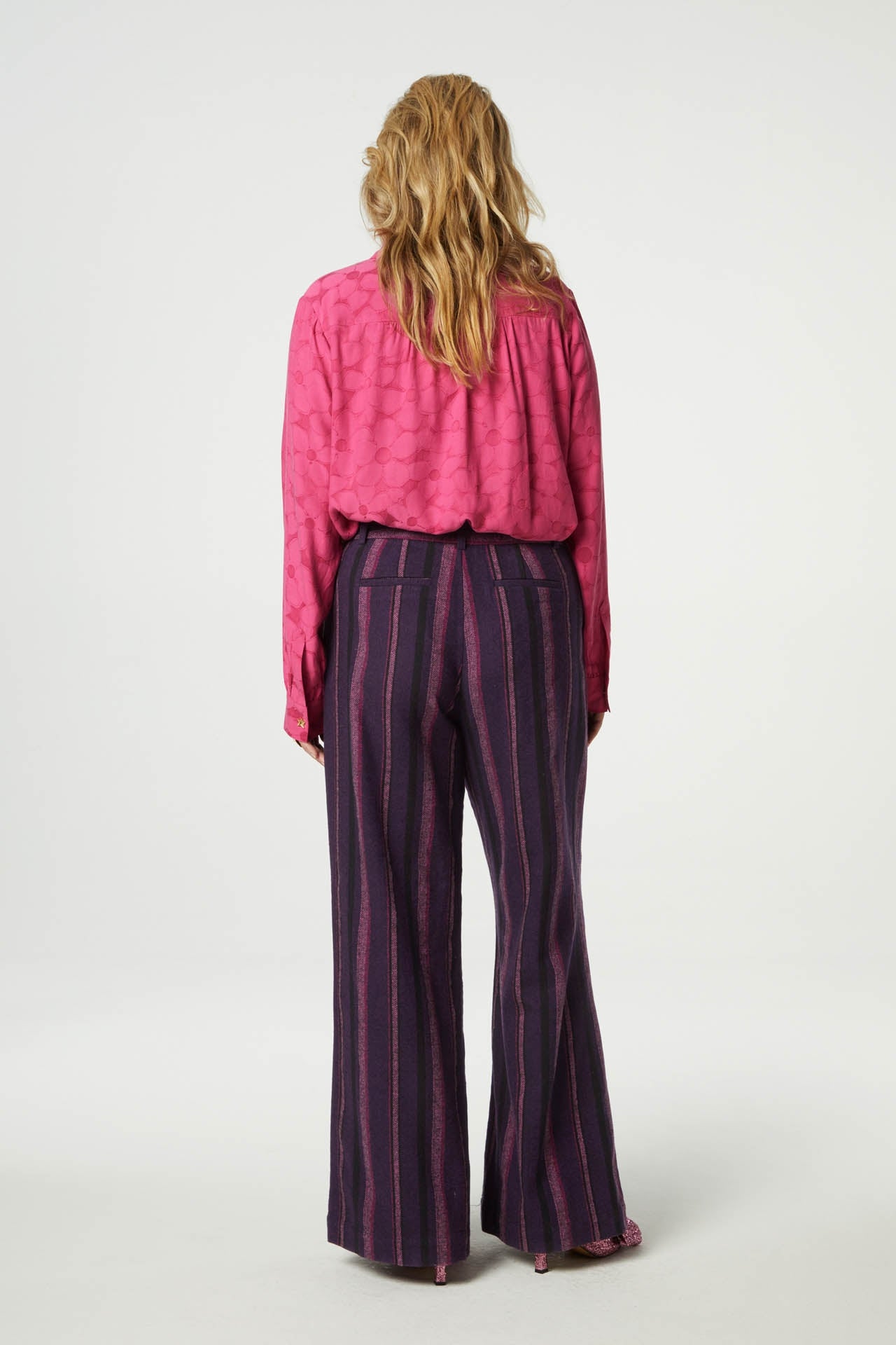 Remi Trousers | Eggplant/Multi