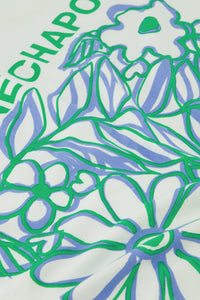 Fay Bloom Green T-shirt | Cream White/Green