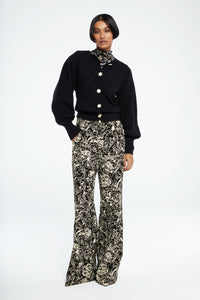 Puck Trousers | Black/Warm White