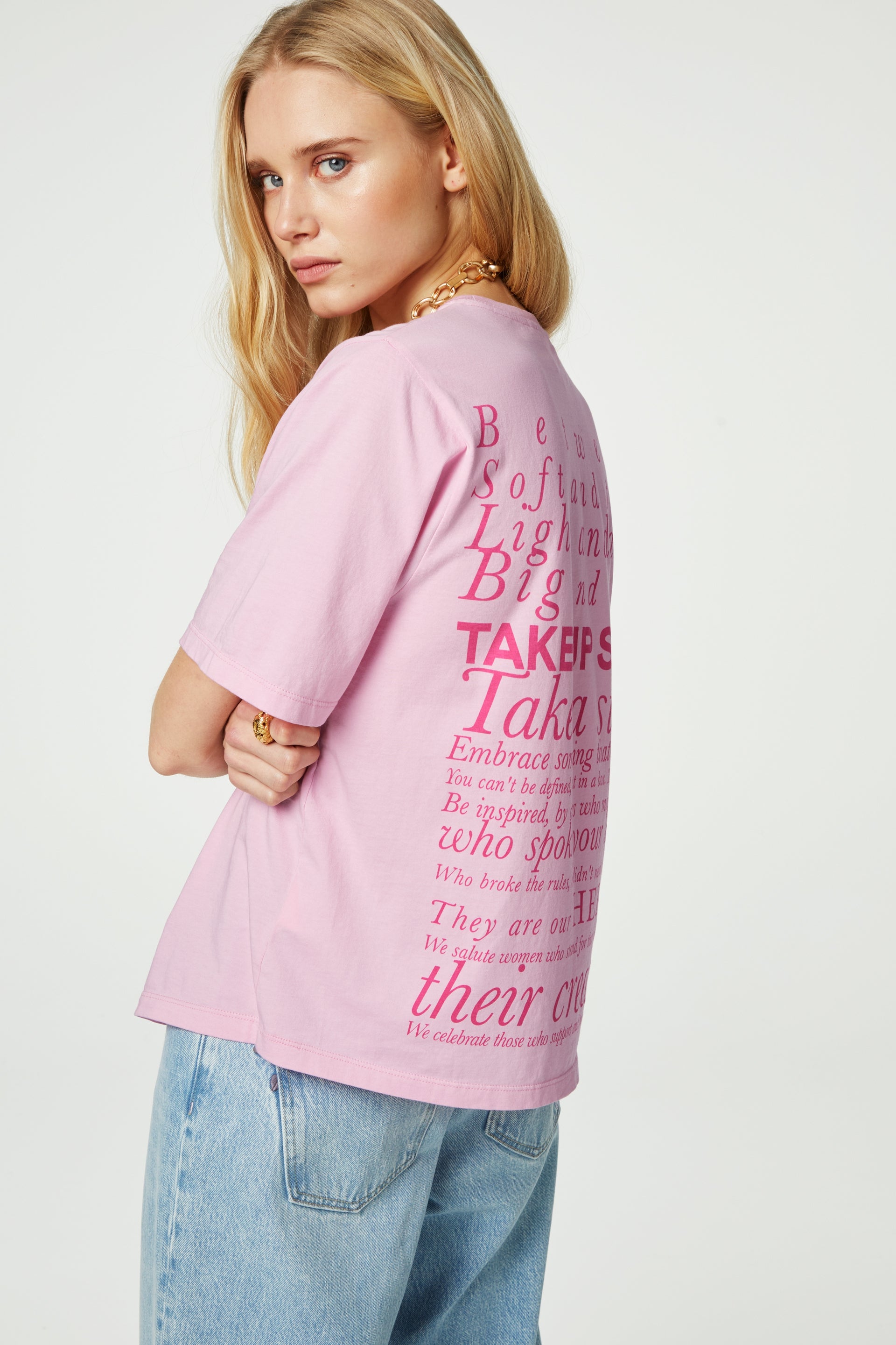 Fay Poem Pink T-shirt | Pink Rose