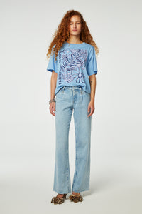 Fay Bloom Blue T-shirt | Blue Dream