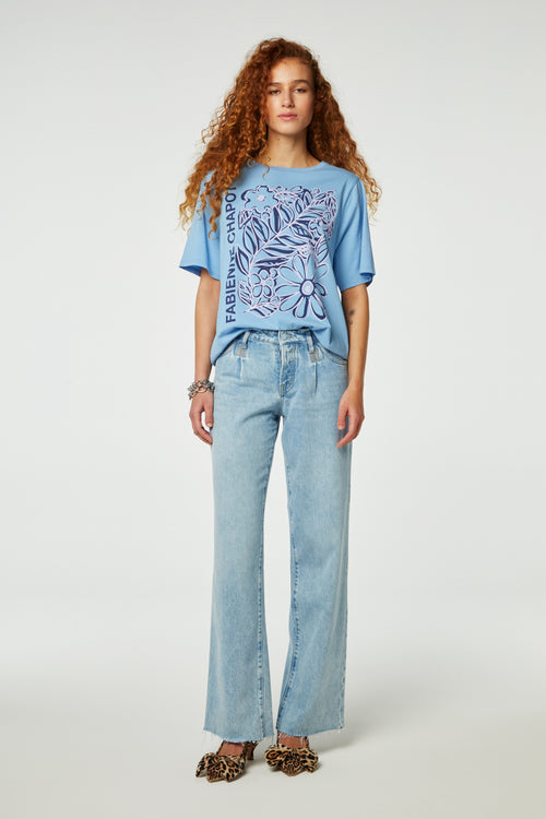 Fay Bloom Blue T-shirt | Blue Dream
