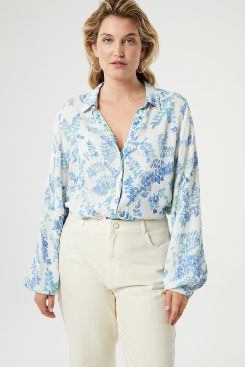 Liv Blouse | Juicy Lime/Cream Whi