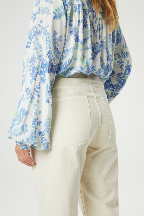 Liv Blouse | Juicy Lime/Cream Whi