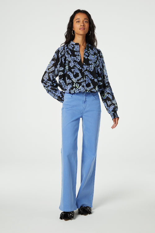 Ferry Blouse | Cornflower Blue /Bla